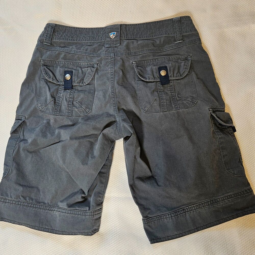 Kuhl womens hiking stretch pockets shorts womens 4 blue gray 6 pockets - Picture 2 of 9